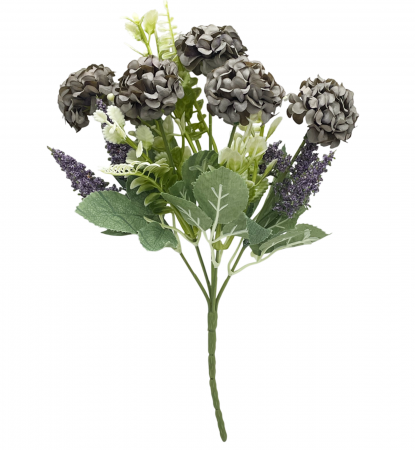 Flori Artificiale - Hortensie artificiala CLARA, Gri albastrui, 30cm