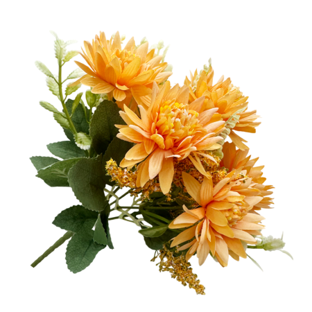 Crizanteme artificiale DARLA, Portocaliu deschis, 30cm [1]
