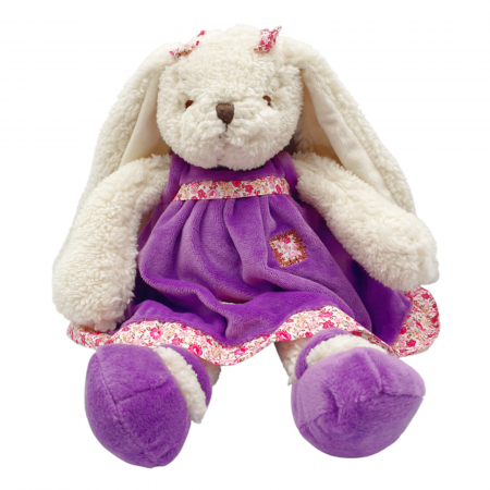 Jucarii De Plus - Iepure de plus cu rochita mov TILLY