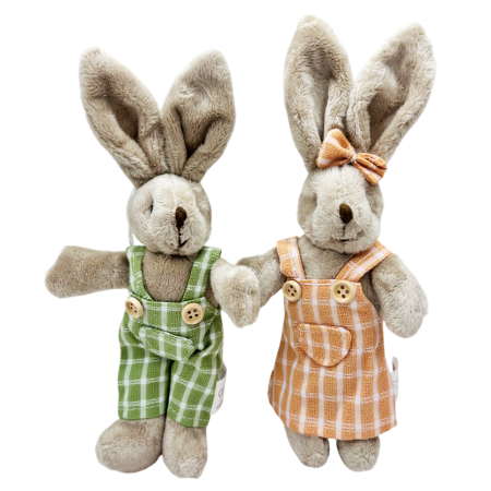 Jucarii De Plus - Set iepurași de pluș „Waffle” 23 cm – decorațiuni Paște