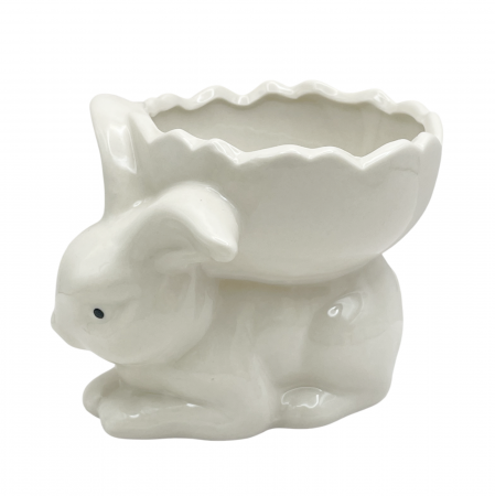 Iepure decorativ cu bol BUNNY, 11x10cm [1]