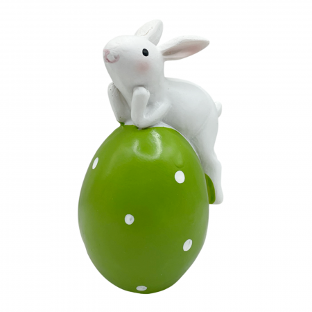 De Sezon - Iepure decorativ cu ou PEPPER, 6x11cm