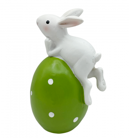 Iepure decorativ cu ou PEPPER, 6x11cm [1]
