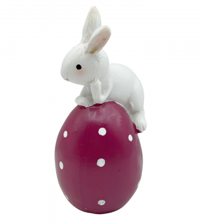 De Sezon - Iepure decorativ cu ou DAISY, 6x11cm