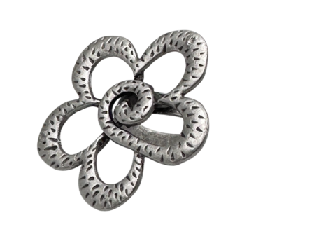 Inel din zamac DIKKA cu simboluri florale - Accesoriu vintage [1]