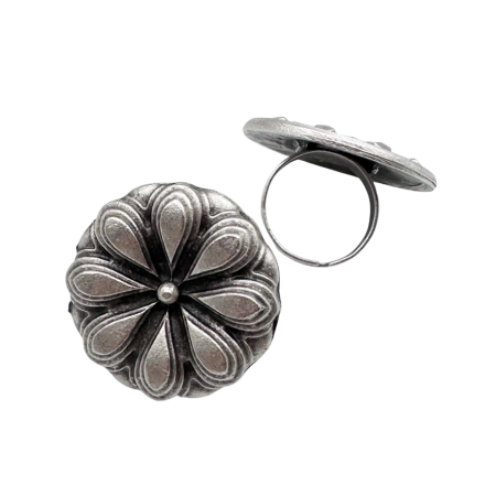 Cercei & Bratari & Inele - Inel din zamac ROMA cu simboluri florale