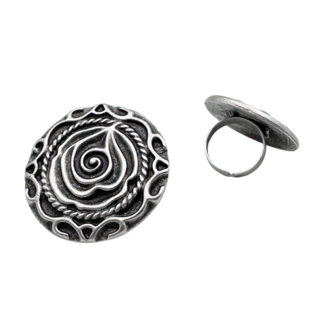 Cercei & Bratari & Inele - Inel din zamac TARRA cu spirale - Accesoriu vintage