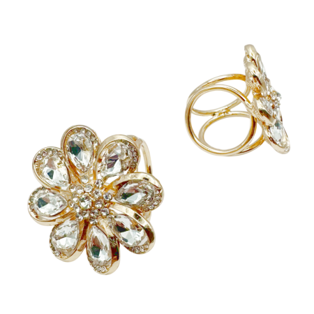 De Sezon - Inel pentru esarfa FLORENCE, Auriu, 4cm