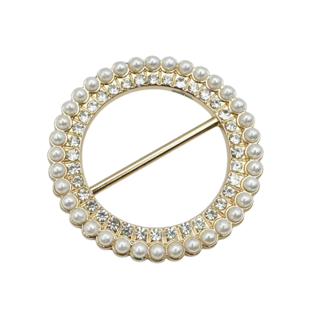 Brose & Pandantive - Inel pentru esarfa sau camasa SOPHIE, Auriu, 4cm