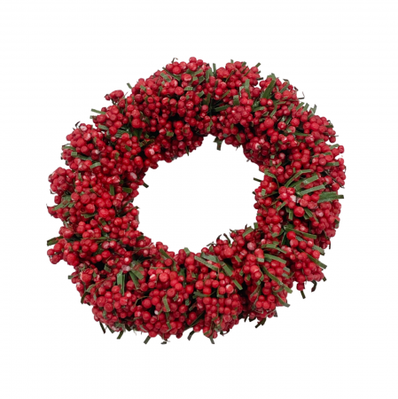 SERVIRE & DECORARE MASA CRACIUN - Coronita Craciun decor lumanare ROBIN, Rosu, 8cm