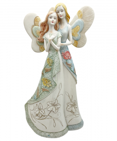 Figurine & Statuete - Figurina cu Ingeri SERENITY, Bleu, 14x25cm