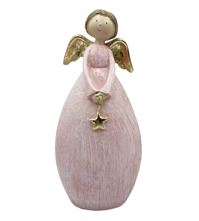Inger decorativ CELESTE, Roz, 17cm [3]