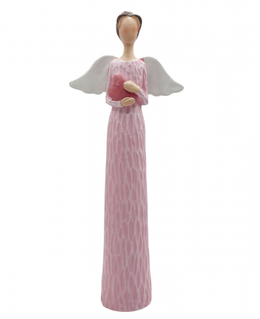 Figurine & Statuete - Inger decorativ LAILA, Roz, 20cm