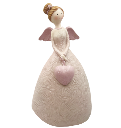 DECORATIUNI LUMINOASE - Ingeras decorativ roz ANGELIQUE