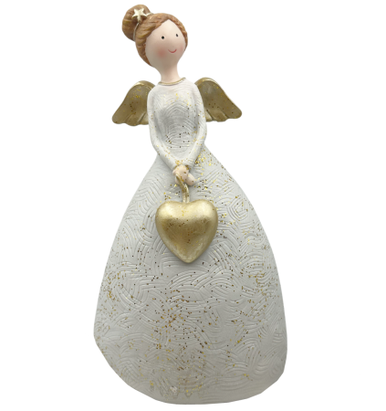 DECORATIUNI LUMINOASE - Ingeras decorativ alb ANGELIQUE