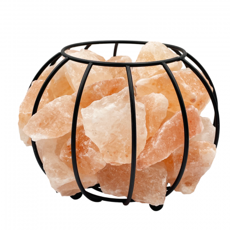 Veioze & Lampi Decorative - Lampa cu sare Himalaya CANASTA, 16x13cm