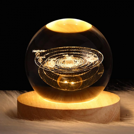 Lampa decorativa cu Glob cristalin 3D SOLAR SYSTEM, 7x8cm [2]