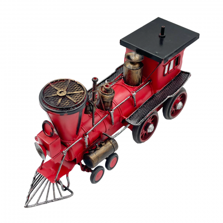 Locomotiva metal ANTIQUE, Rosu, 26cm [1]