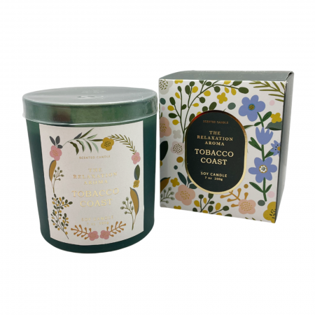 Aromaterapie - Lumanare de soia parfumata TOBACCO COAST, 200g