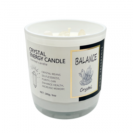 Lumanare parfumata BALANCE cu cristale naturale, 180g [2]