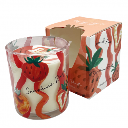 Aromaterapie - Lumanare parfumata STRAWBERRY & VANILLA, 205g