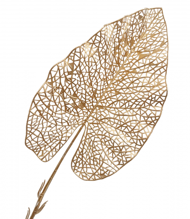 Flori Artificiale - Frunza decorativa BEAUTY, Auriu, 65cm