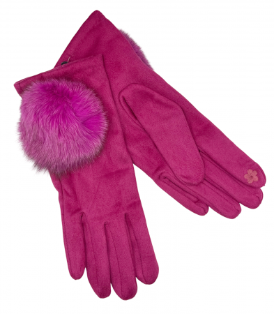 Esarfe Casmir & Vascoza & Manusi - Manusi dama VELVET MIREILLE, Fuchsia