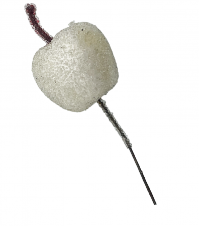 DECORATIUNI CRACIUN - Mar decor pe bat FREEZY, Alb, 2.5cm