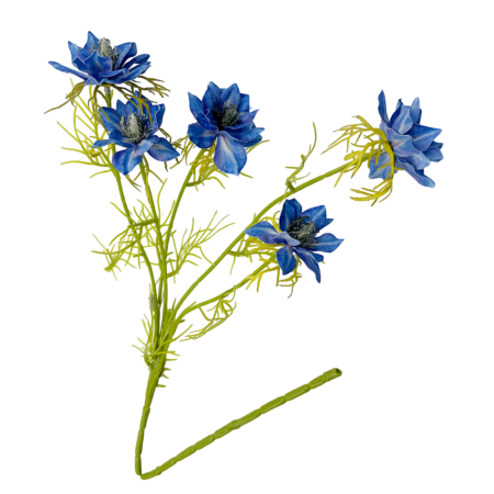 De Vara - Flori artificiale NIGELLA, Albastru, 60cm