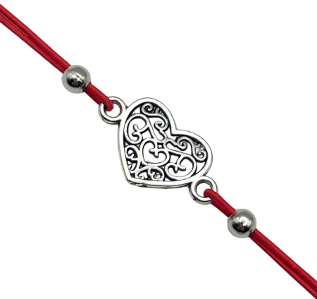 De Sezon - Martisor - Bratara snur elastic cu inimioara, LUCY