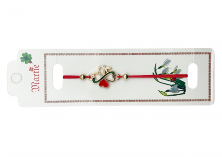 Martisor - Bratara snur elastic cu inimioara, INFINITY [1]