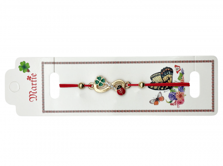 De Sezon - Martisor - Bratara snur elastic cu inimioara, INFINITY