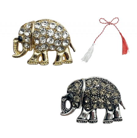 Martisoare & Bratari - Martisor - Brosa ELEFANT DUMBO, Set 2 bucati