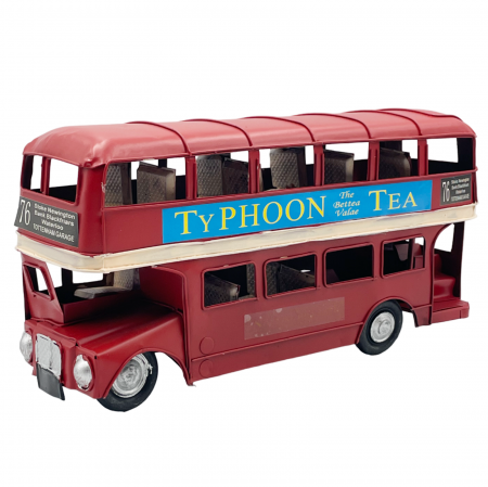 Obiecte Decorative - Masina retro LONDON BUS, Rosu, 26cm, Metal