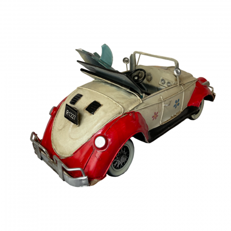 Masina retro SURF BEETLE, Rosu, 33x15cm [1]