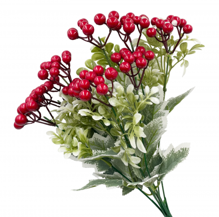 CRENGUTE & PICK-URI - Merisoare artificiale RORY, Rosu, 45cm