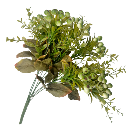 Flori Artificiale - Merisoare artificiale RORY, Verde, 45cm