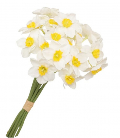 Flori Artificiale - Narcise artificiale BROOK, Alb, 40cm