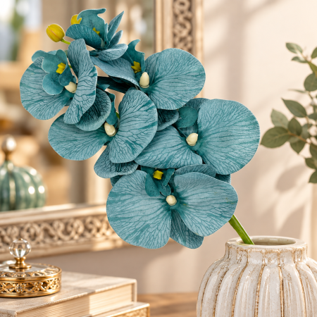 Orhidee artificiala CELESTE - Turcoaz, 50 cm [2]