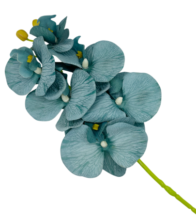 Orhidee artificiala CELESTE - Turcoaz, 50 cm