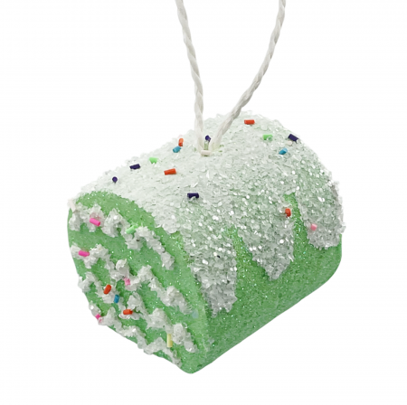 Colectia Verde & Menta & Paun - Ornament brad Craciun Prajitura SWEETY, Verde, 6cm