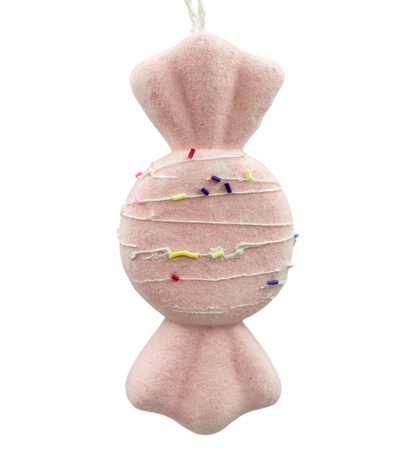 GLOBURI & FLORI DE BRAD - Ornament brad Craciun Bomboana roz