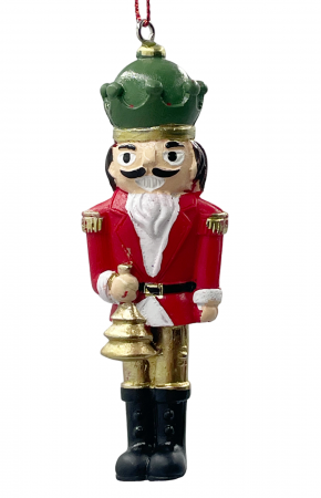 FIGURINE SPARGATORUL DE NUCI - Ornament brad Craciun NUTCRACKER, Rosu, 10cm