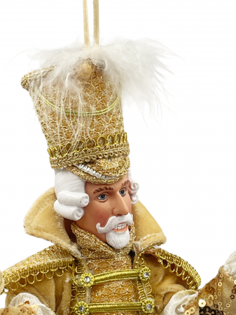 Ornament brad Craciun KING DOLL, Auriu, 40cm [1]