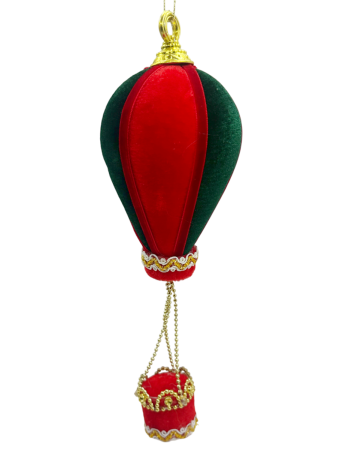 Ornament brad Craciun Nacela CHARM, Rosu/ Verde, 11x33cm [1]