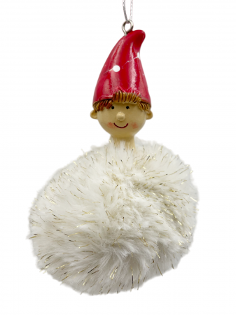 Ornament brad Craciun NOEL, Rosu, 10cm [1]