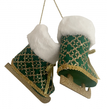 Ornament Craciun Patine CHARM, Verde/ Auriu, 20cm [1]