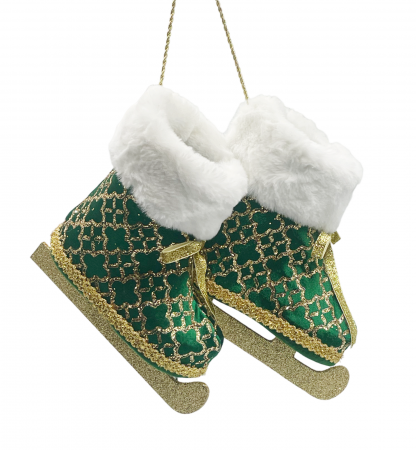 CRACIUN MAGIC - Ornament Craciun Patine CHARM, Verde/ Auriu, 20cm