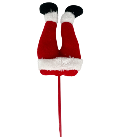 Ornament brad Craciun SANTA'S LEGS, Rosu, 10x16cm [1]