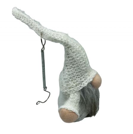 Ornament Craciun Spiridus FAY, Alb, 13cm [1]